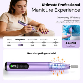 Ccigedy Nail Drill in use on acrylic nails