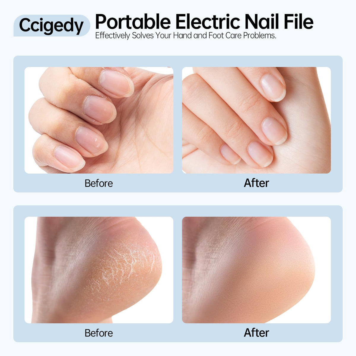 Ccigedy Nail Drill with charging cable and bits