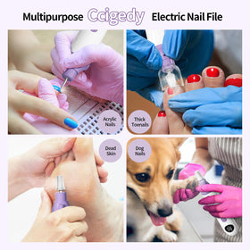 Ccigedy nail grinder complete kit with USB-C cable and cleaning brush