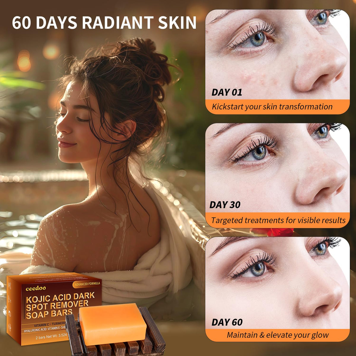 ceedoo Kojic Acid Soap with shea butter and collagen