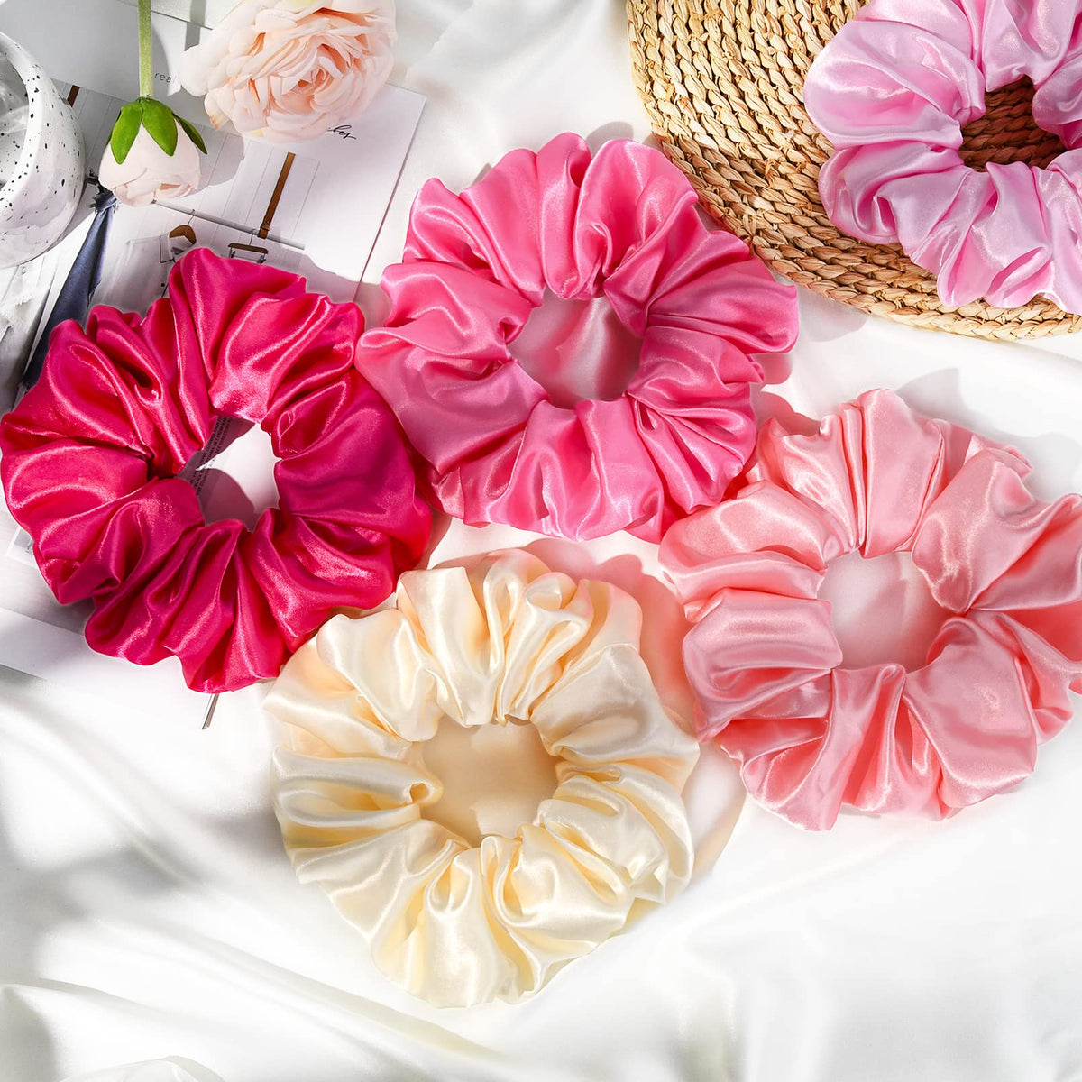 CEELGON large silk satin scrunchies packaging