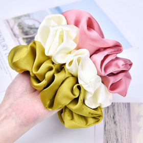 CEELGON Large Silk Scrunchie wrapped around a wrist