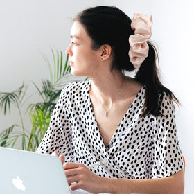 CEELGON silk scrunchies displayed in a pack