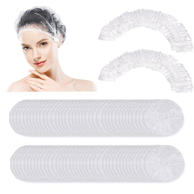 Ceizioes Disposable Shower Caps 1000 PCS transparent white