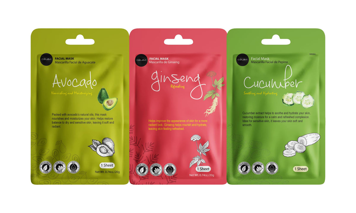 Celavi face mask packaging showing individual wraps