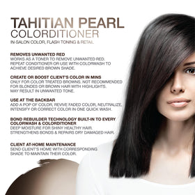 Celeb Luxury Colorwash Color Depositing Conditioner back view with ingredients