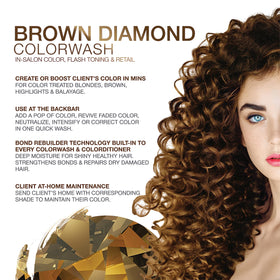 Celeb Luxury Gem Lites Colorwash Brown Diamond shampoo bottle back view