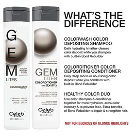 Celeb Luxury Gem Lites Colorwash shampoo bottle with cap open