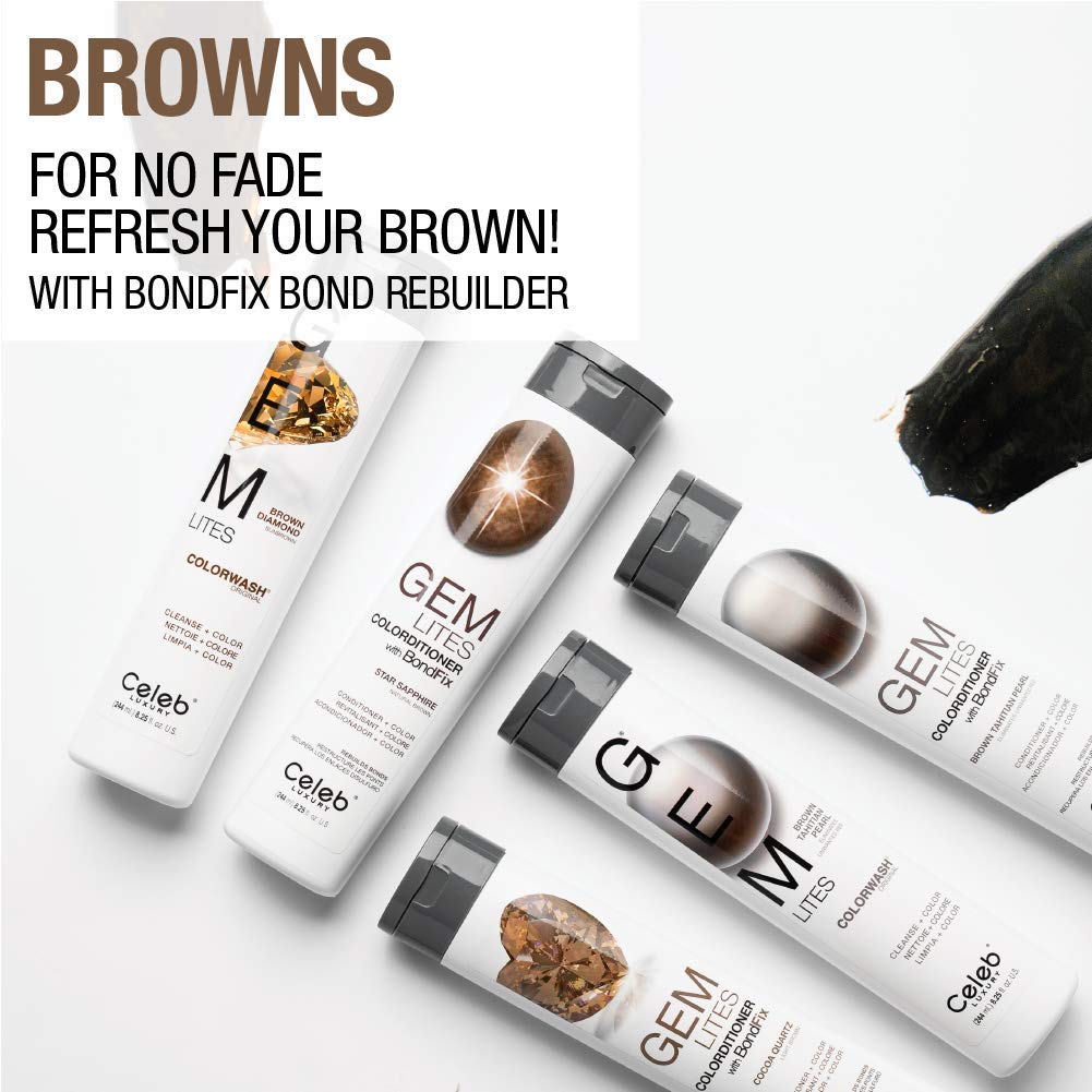 Celeb Luxury Gem Lites Colorwash shampoo lathering in hair
