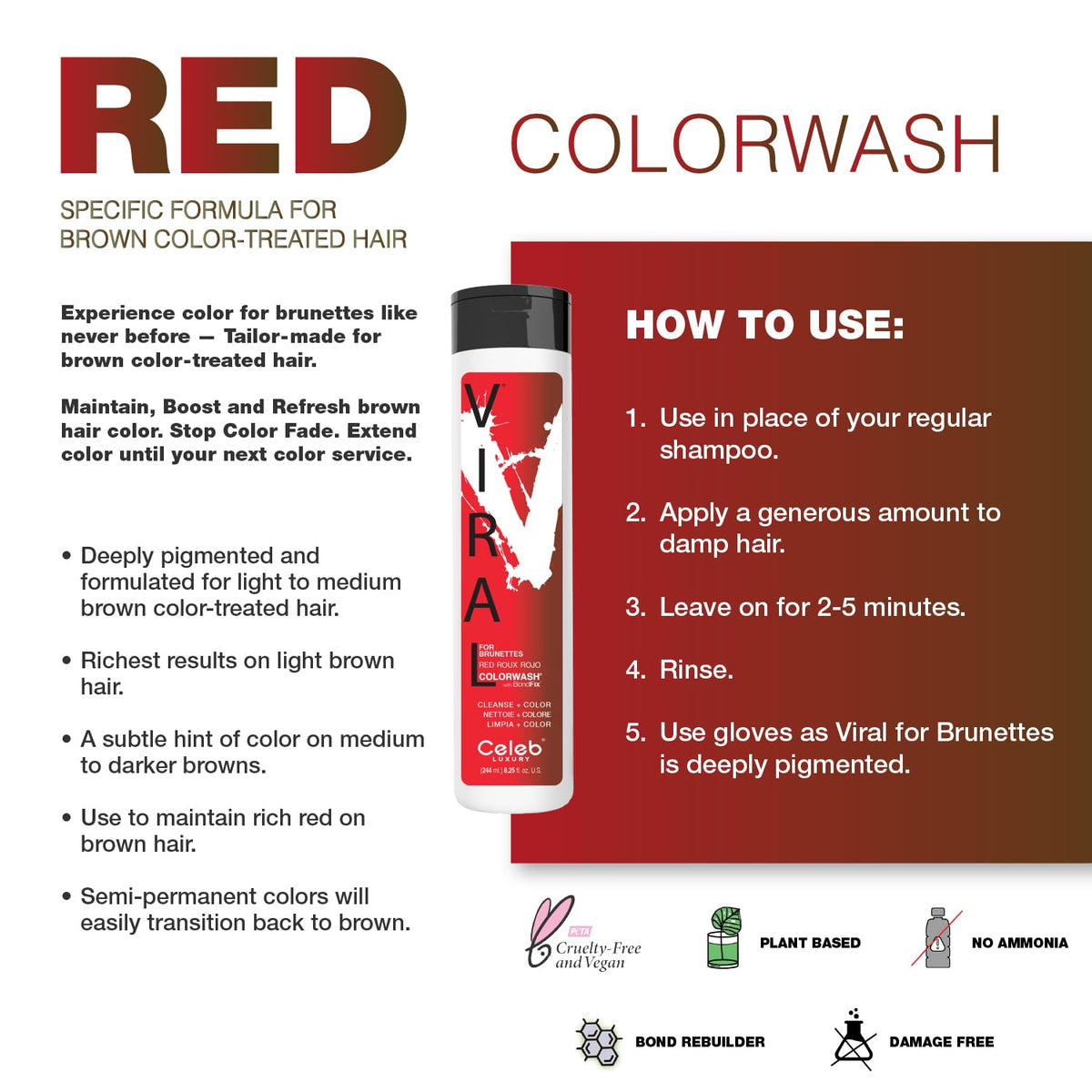 Celeb Luxury Red Hair Color Depositing Colorwash side view