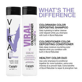 Celeb Luxury Viral Colorwash Pastel Lavender Shampoo packaging details