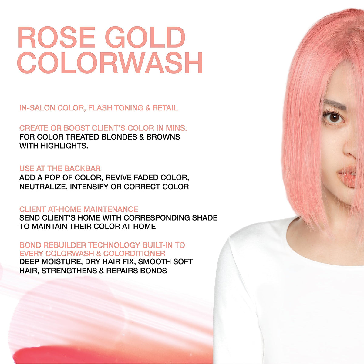 Celeb Luxury Viral Colorwash Rose Gold Shampoo back view