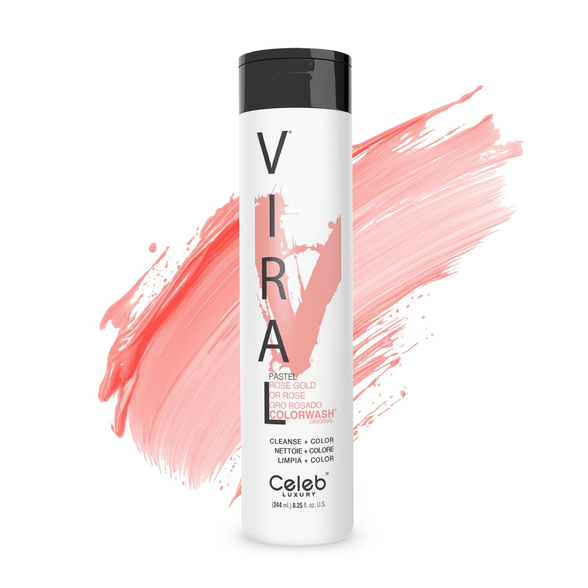 Celeb Luxury Viral Colorwash Rose Gold Shampoo front view