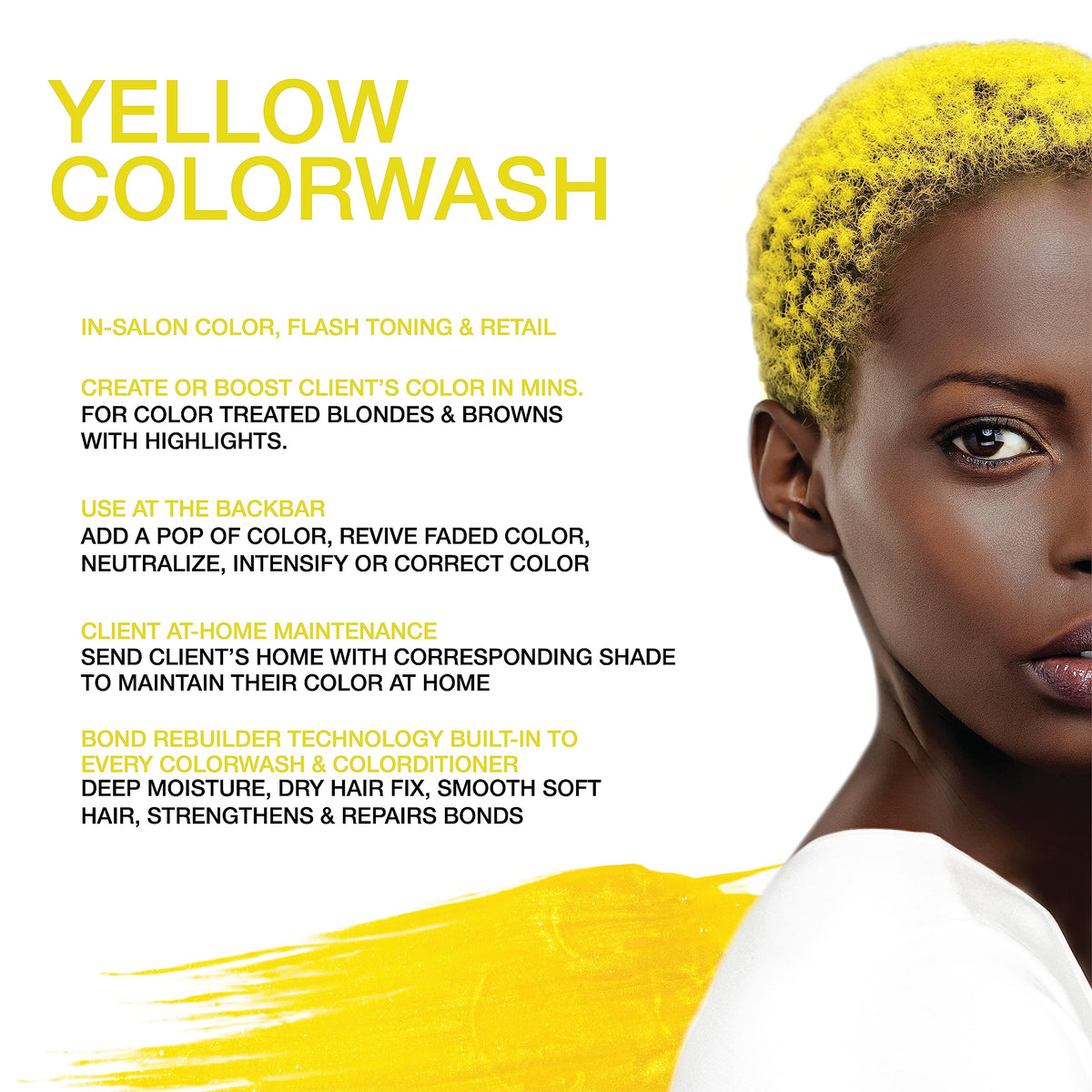 Celeb Luxury Viral Colorwash Yellow Shampoo back view