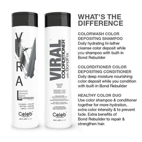 Celeb Luxury Viral Graphite Colorditioner 290g on bleached hair