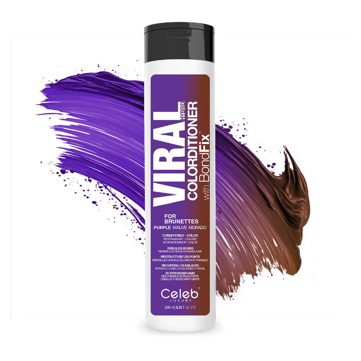 Celeb Luxury Viral Purple Color Depositing Conditioner front view