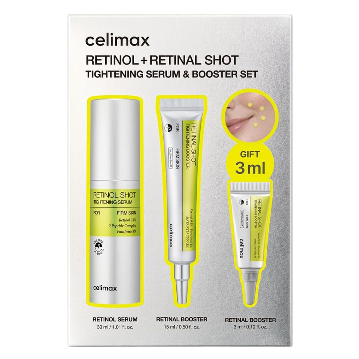 celimax The Vita A Retinal Shot Tightening support Set packaging front view