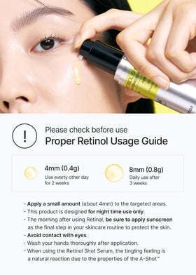 celimax The Vita A Retinol Shot Tightening Serum application on skin