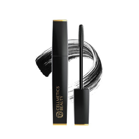 CELLMETICS BEAUTY Mascara for Older Women 60+ front view, black tube