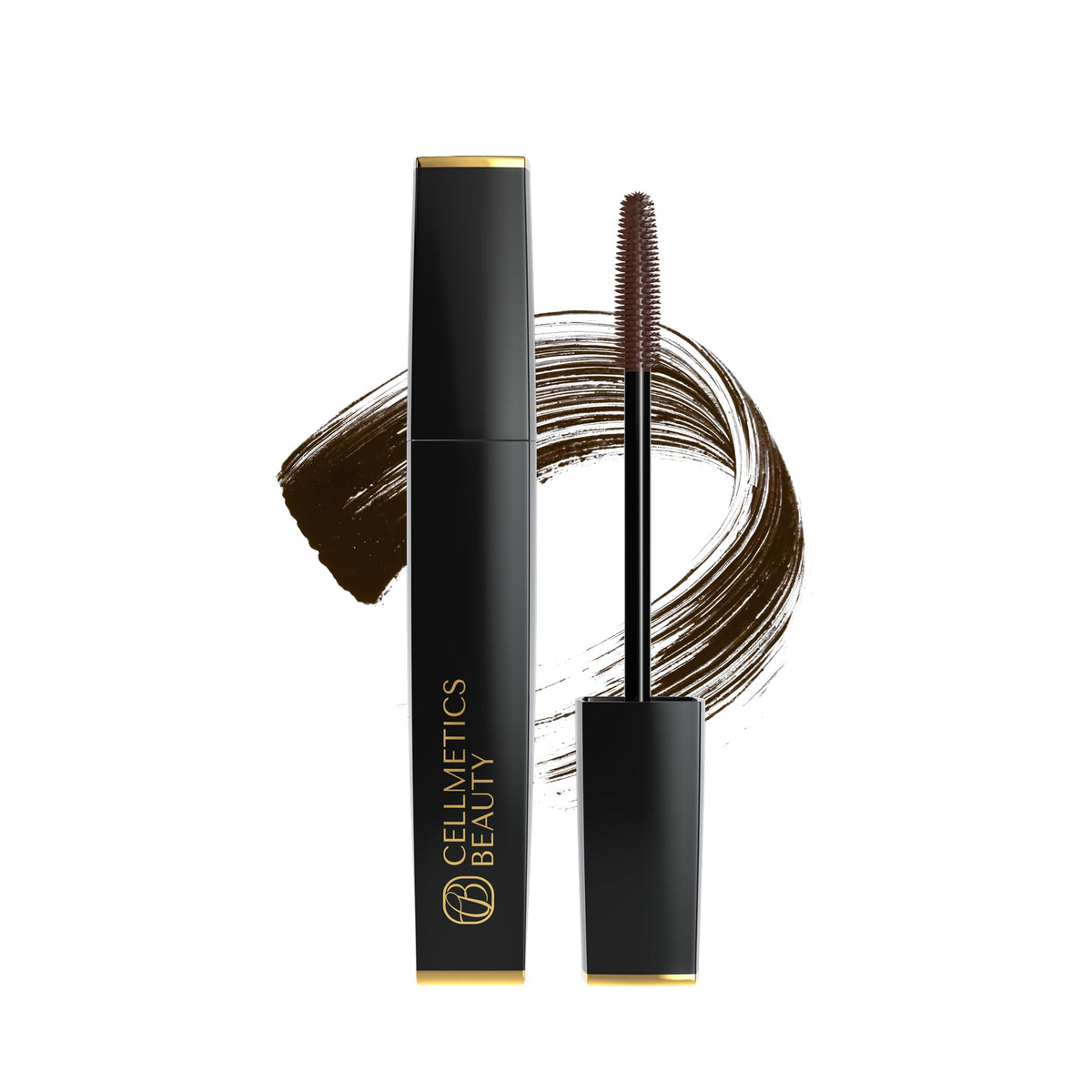 CELLMETICS BEAUTY Mascara for Older Women 60+ in Brown, front view