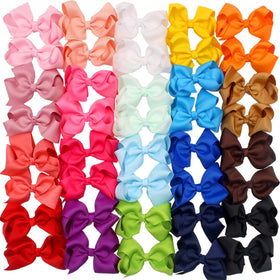 CÉLLOT 40PCS Hair Bows for Girls front view with vibrant colours
