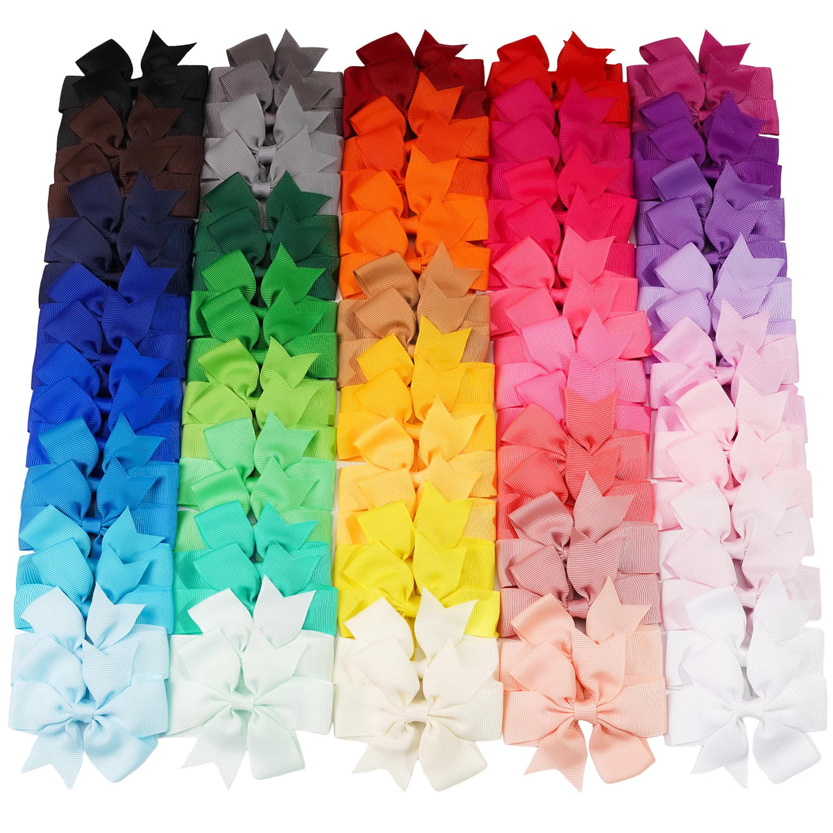 CÉLLOT 80PCS hair bows collection in assorted colours