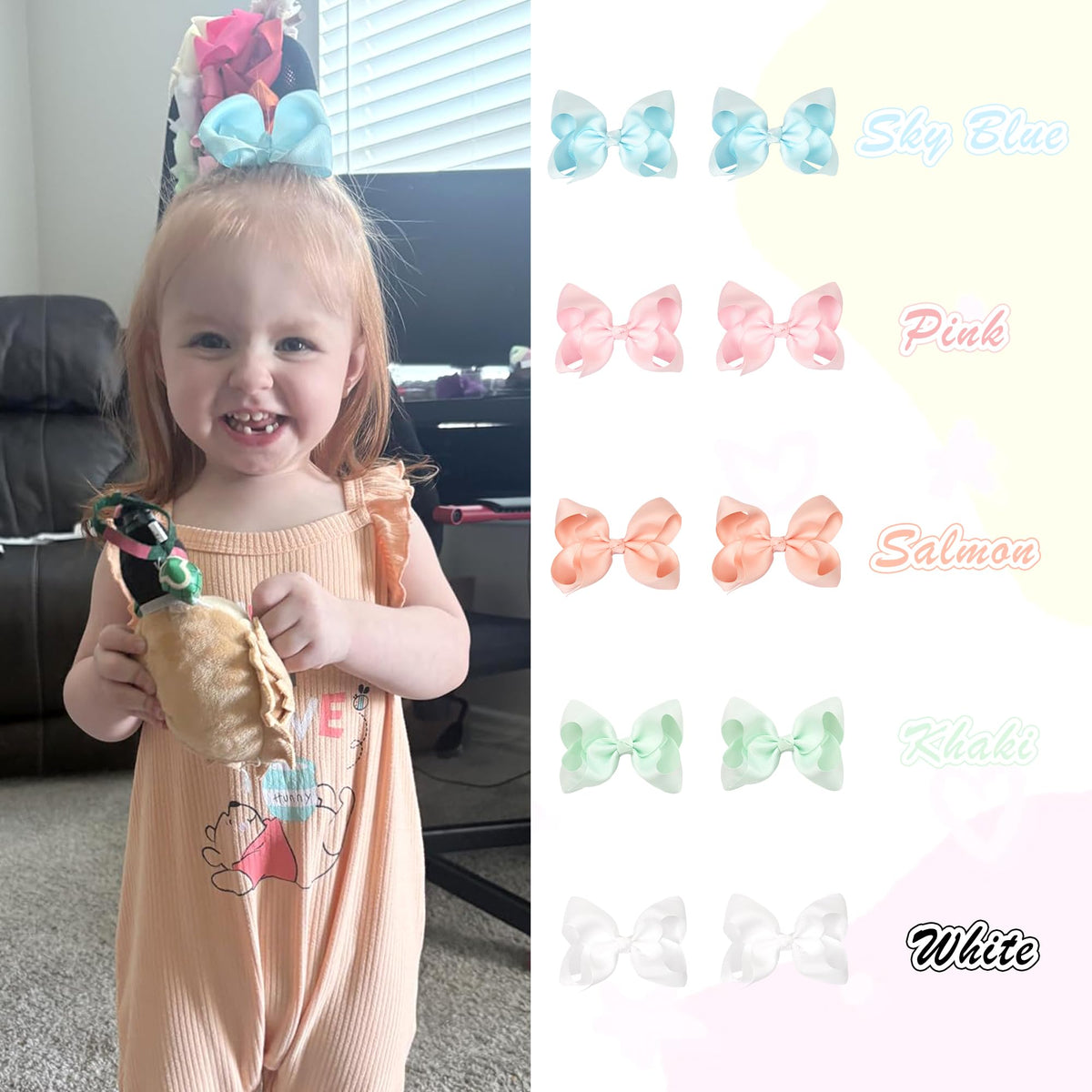 CÉLLOT hair bows in a variety of colours arranged
