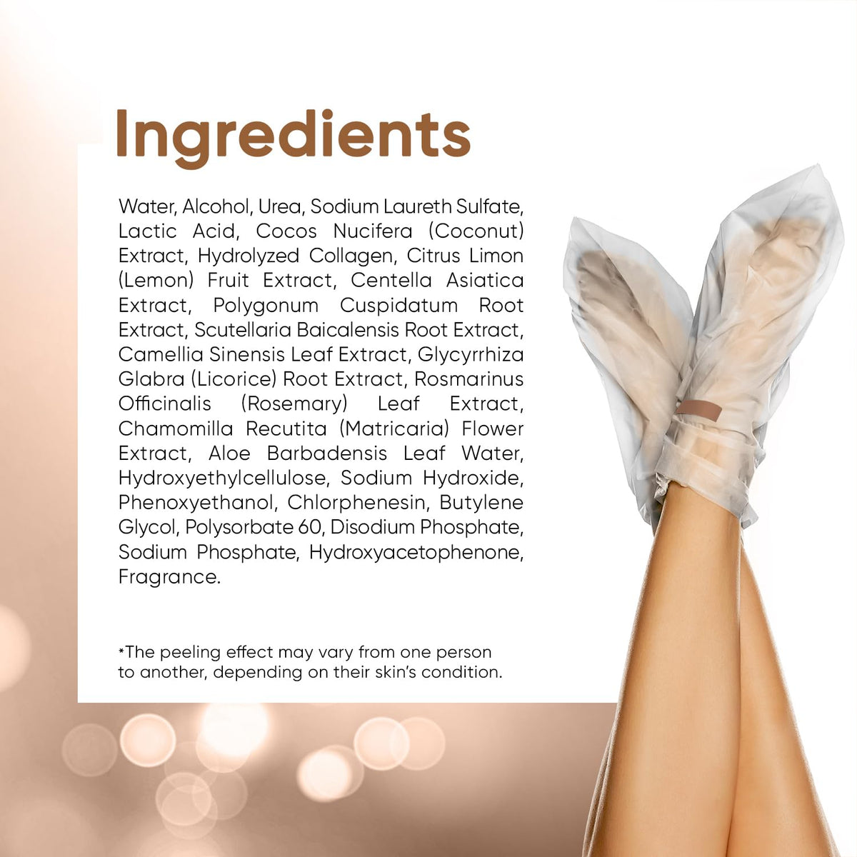 CÉLOR Foot Peel Mask application instructions