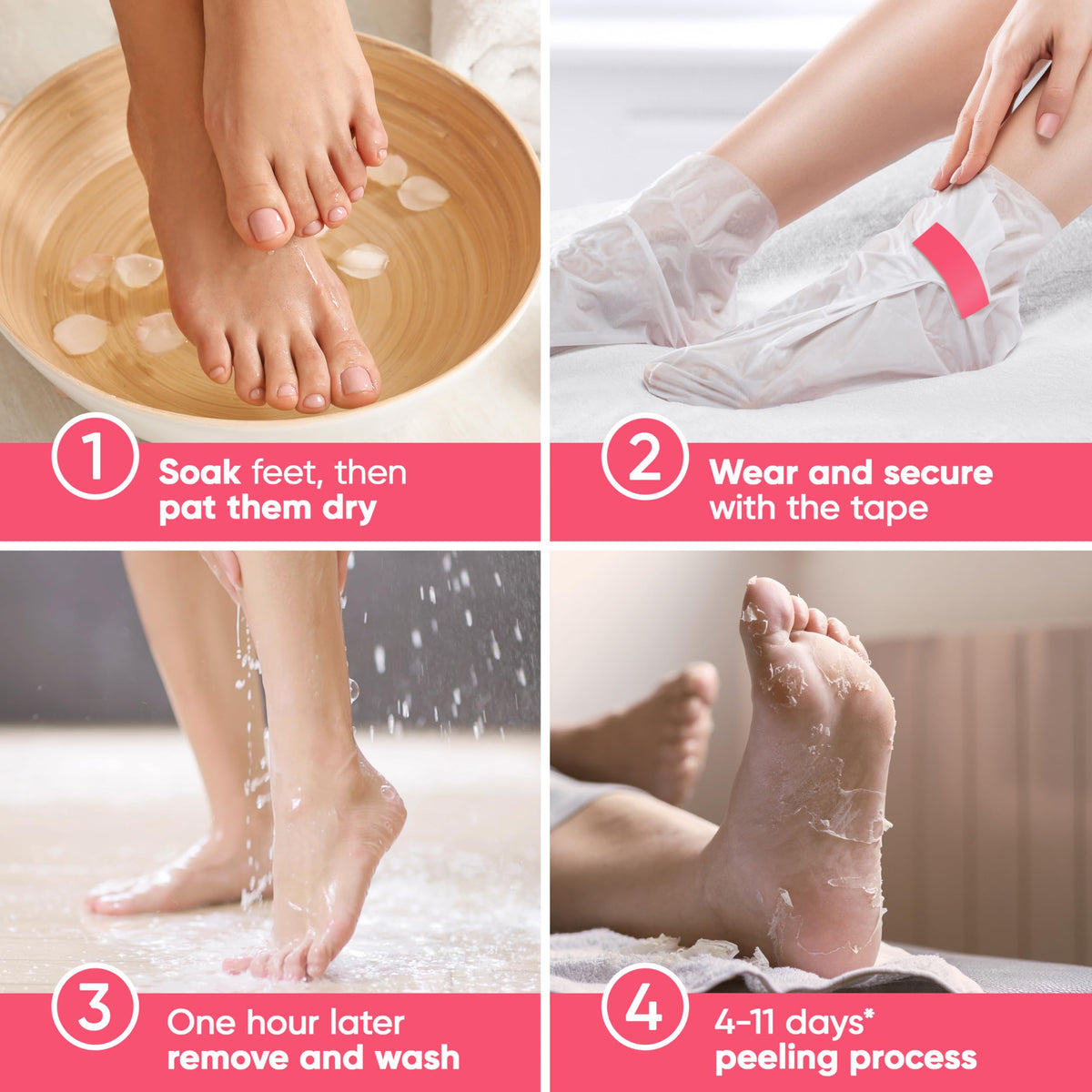 CÉLOR Foot Peel Mask booties inside the package