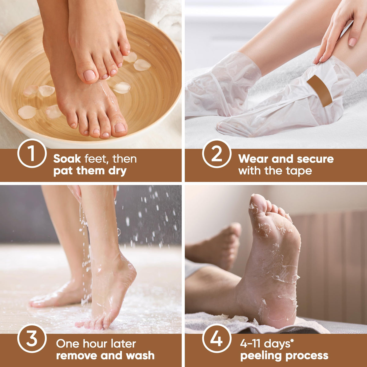 CÉLOR Foot Peel Mask booties with Aloe Vera Extract