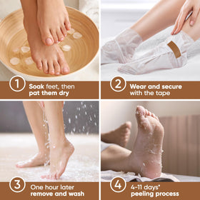 CÉLOR Foot Peel Mask booties with Aloe Vera Extract