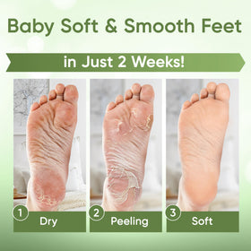 CÉLOR Foot Peel Mask ingredients list showing Aloe Vera and Lavender