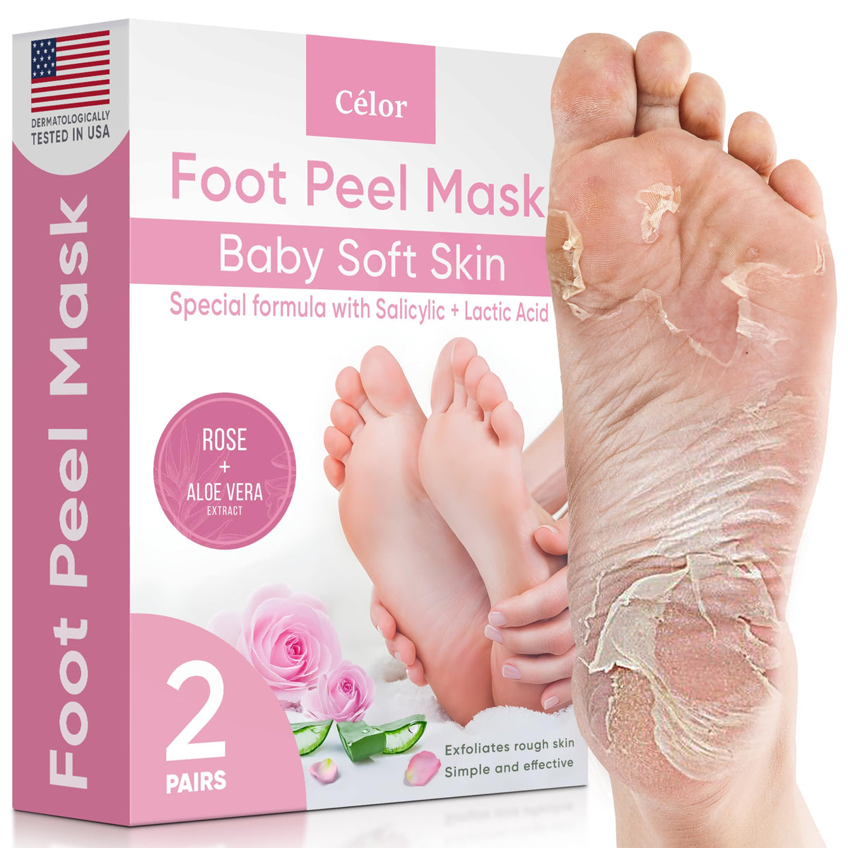 CÉLOR Foot Peel Mask packaging front view