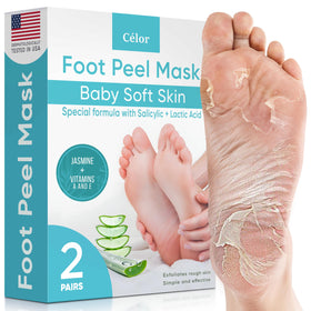 CÉLOR Foot Peel Mask packaging front view with lavender scent