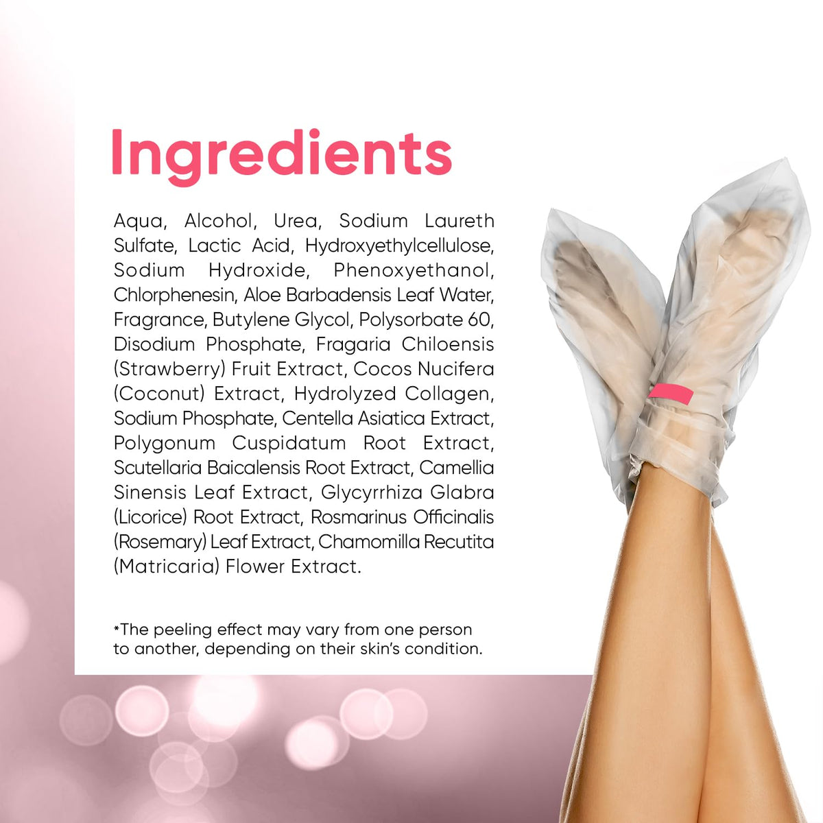 CÉLOR Foot Peel Mask with aloe vera and strawberry extract