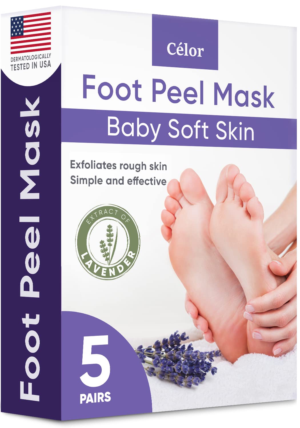 CÉLOR Foot Peeling Mask packaging front view