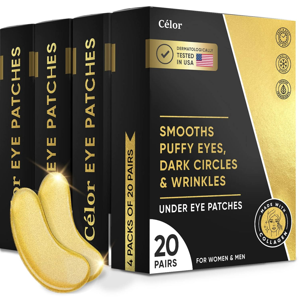 CÉLOR Under Eye Patches front view packaging