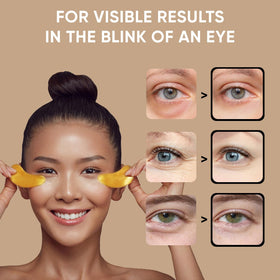 CÉLOR Under Eye Patches with ingredients displayed