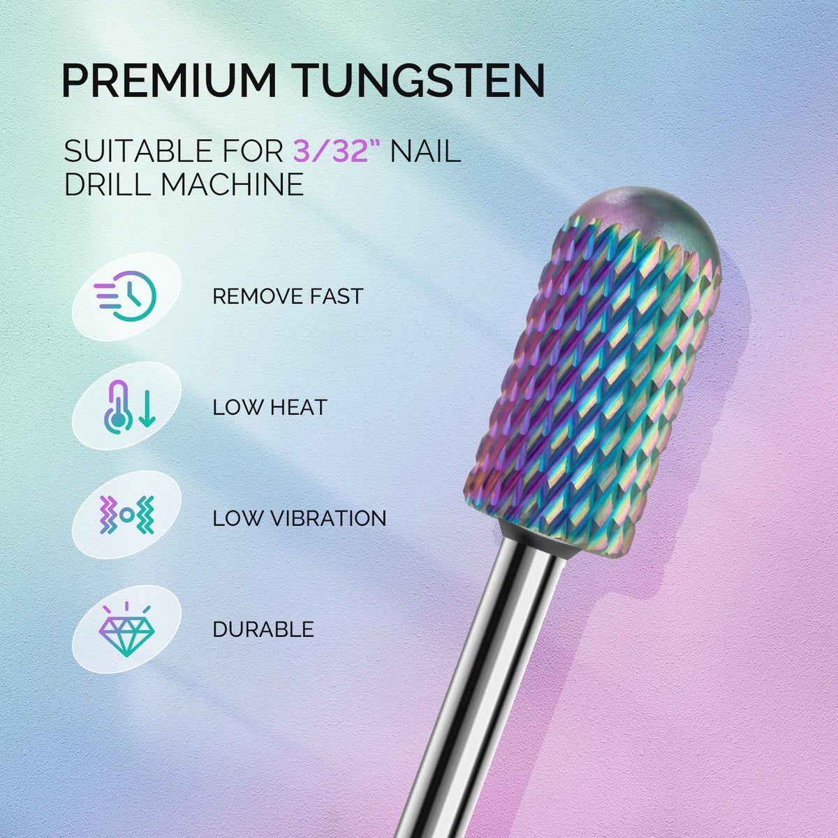 Ceramic nail drill bit from MelodySusie set