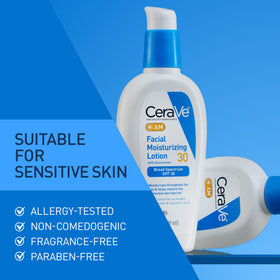 CeraVe AM Facial Moisturizer Lotion SPF 30 texture close-up