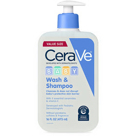 CeraVe Baby 2-in-1 Wash & Shampoo 16oz front view