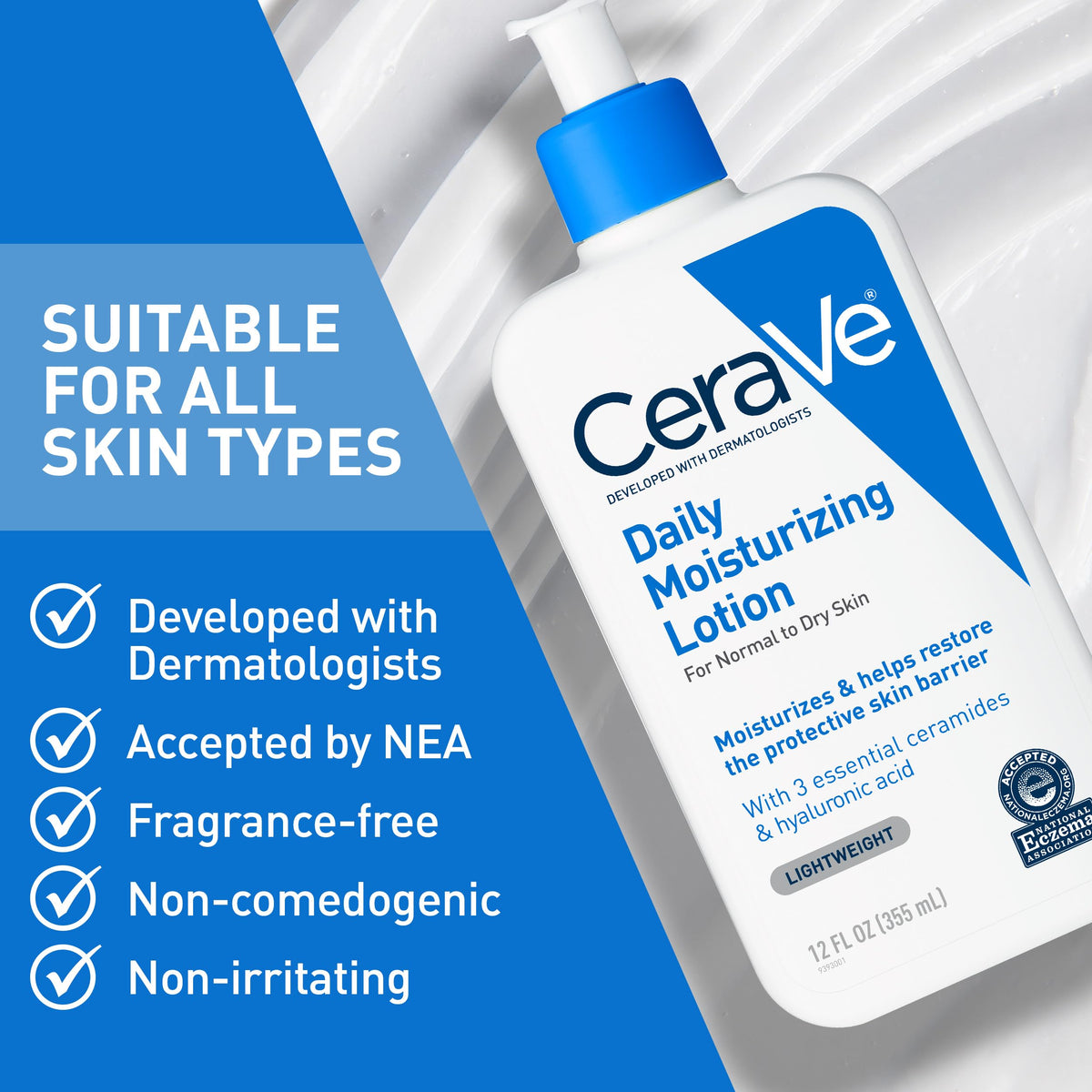 CeraVe Daily Moisturizing Lotion 12oz close-up of texture