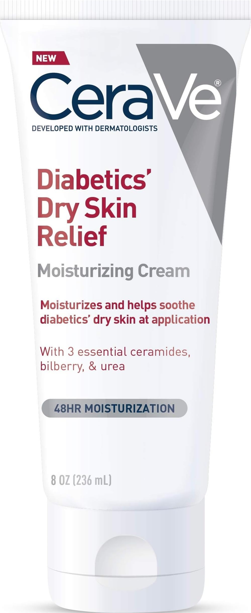 CeraVe Diabetics Dry Skin Moisturizing Cream 8oz front view
