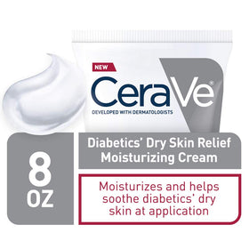 CeraVe Diabetics Dry Skin Moisturizing Cream side view with cap