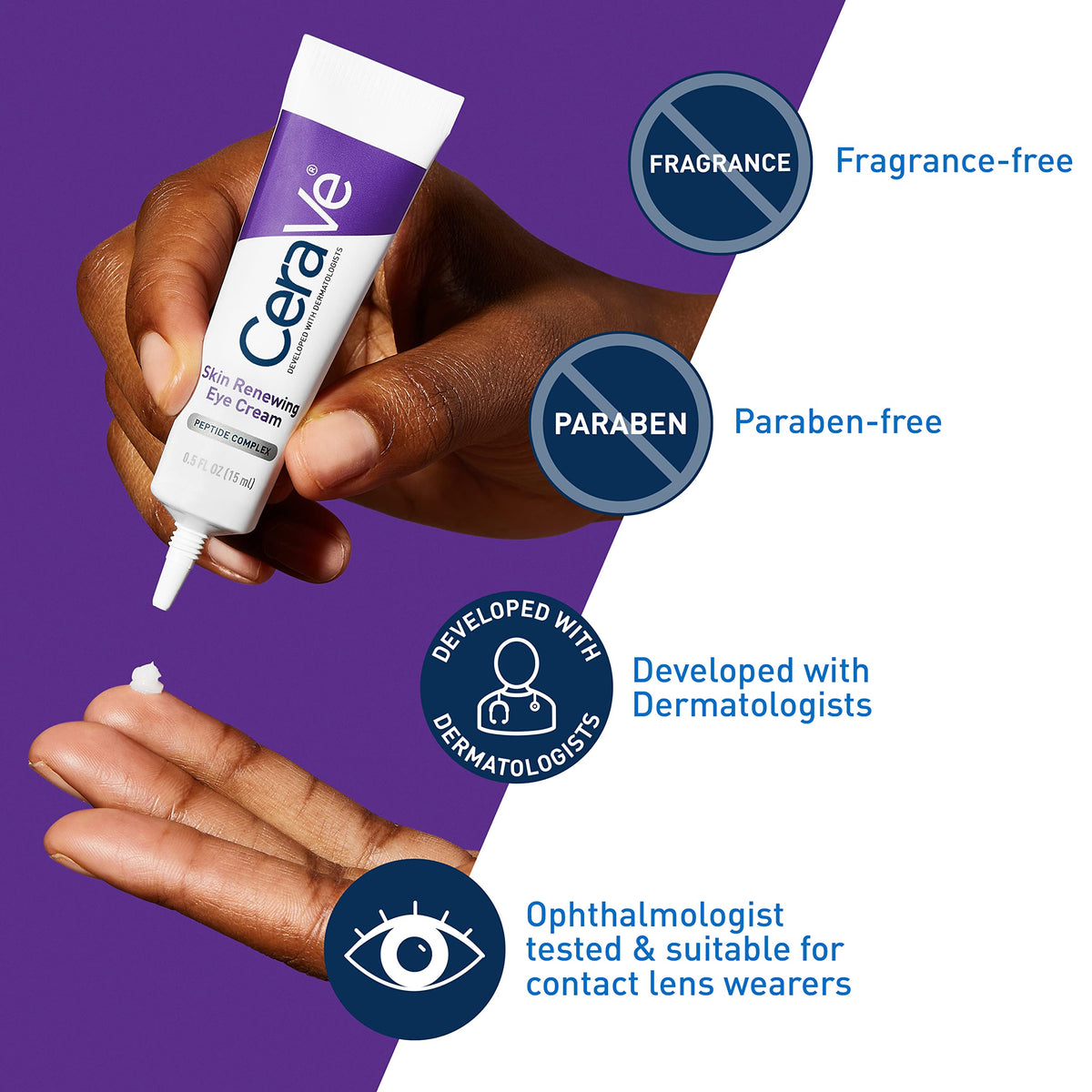 CeraVe Eye Cream being applied around the eye