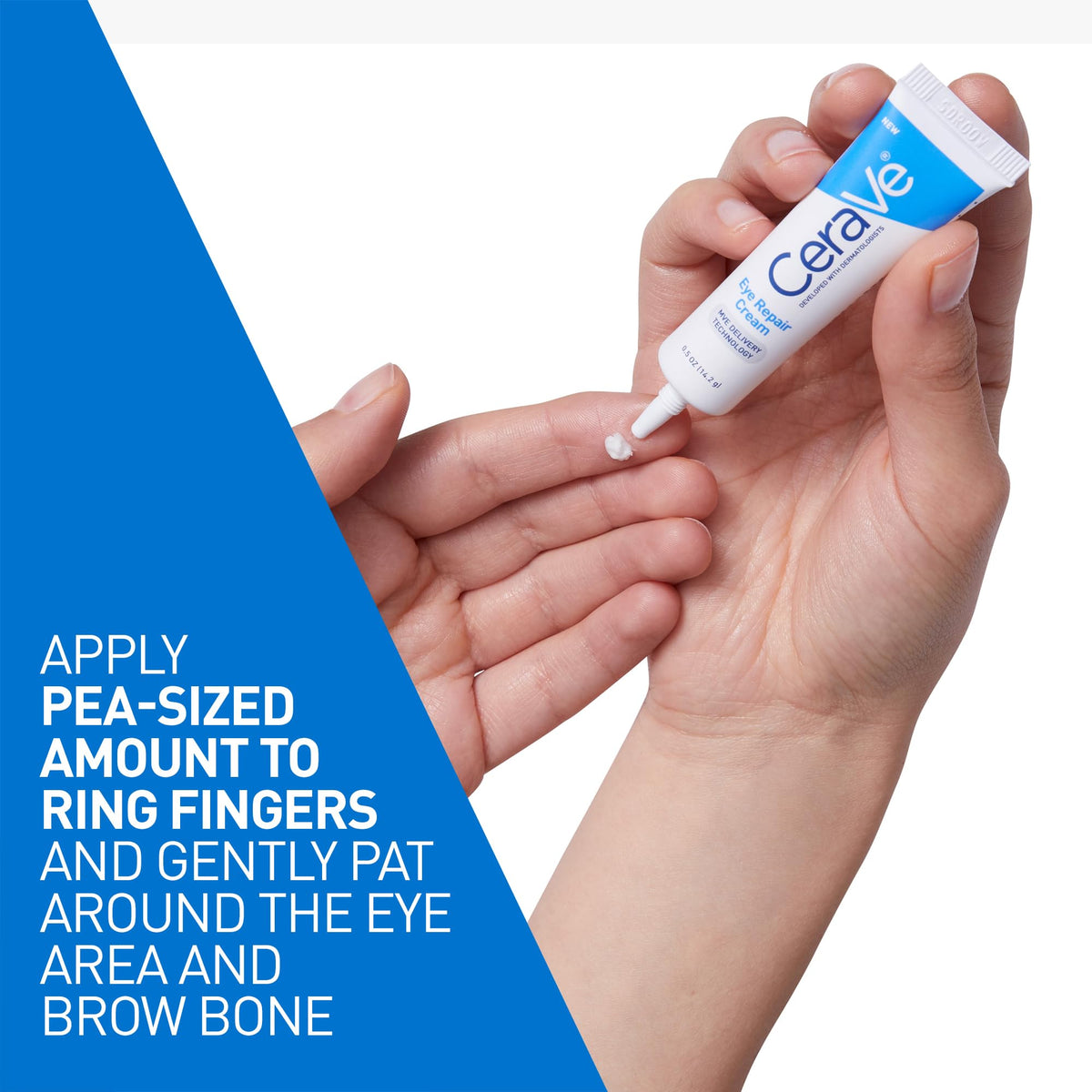 CeraVe Eye Repair Cream application on skin