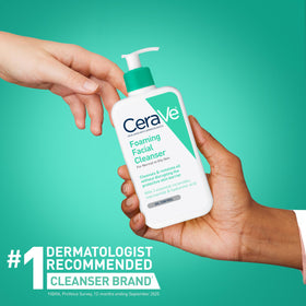 CeraVe Foaming Facial Cleanser 12fl oz on bathroom counter