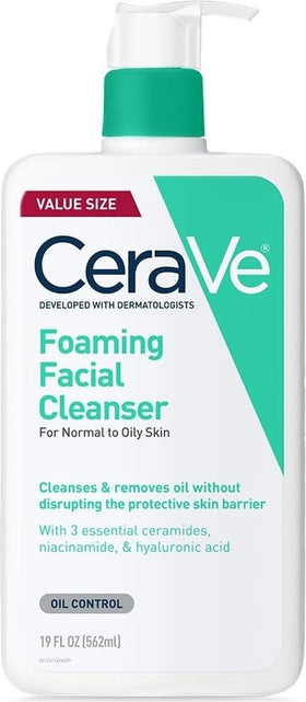 CeraVe Foaming Facial Cleanser 19oz front view
