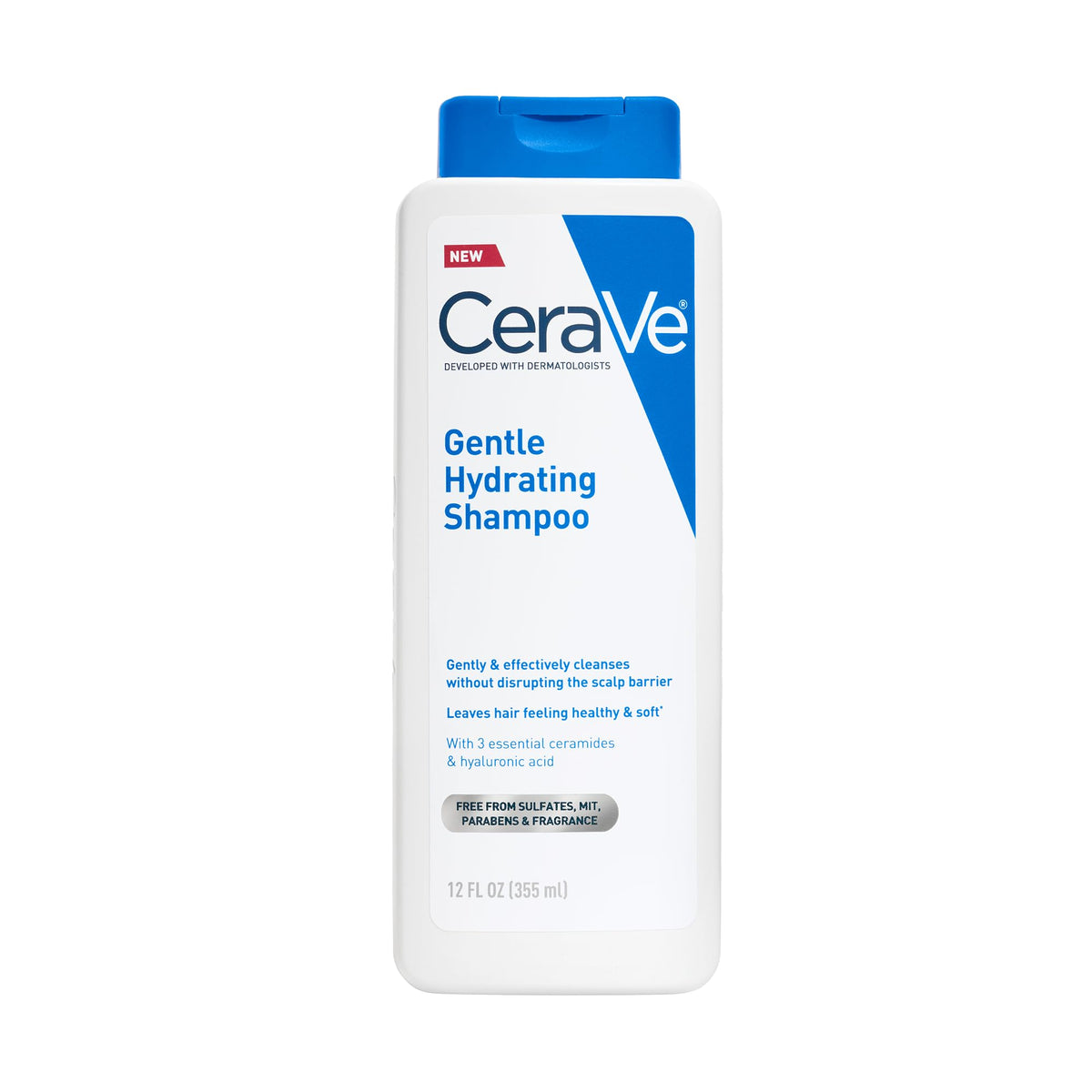 CeraVe Gentle Hydrating Shampoo 12oz front view