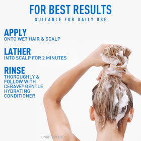 CeraVe Gentle Hydrating Shampoo and Conditioner with natural background